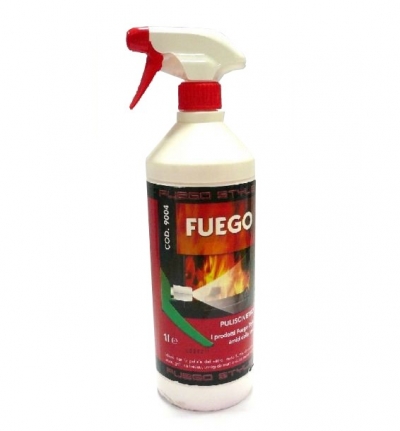 Čistič skla FUEGO, objem 1.0 l, odstraňovač sadzí a mastnoty