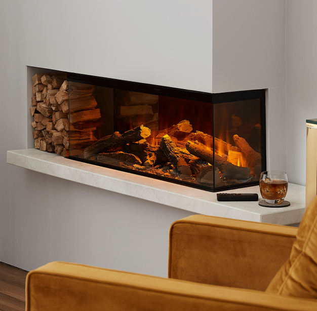 LED KRB NEW FOREST 870, DIAĽKOVÉ OVLÁDANIE, EFEKT PALIVA DREVO